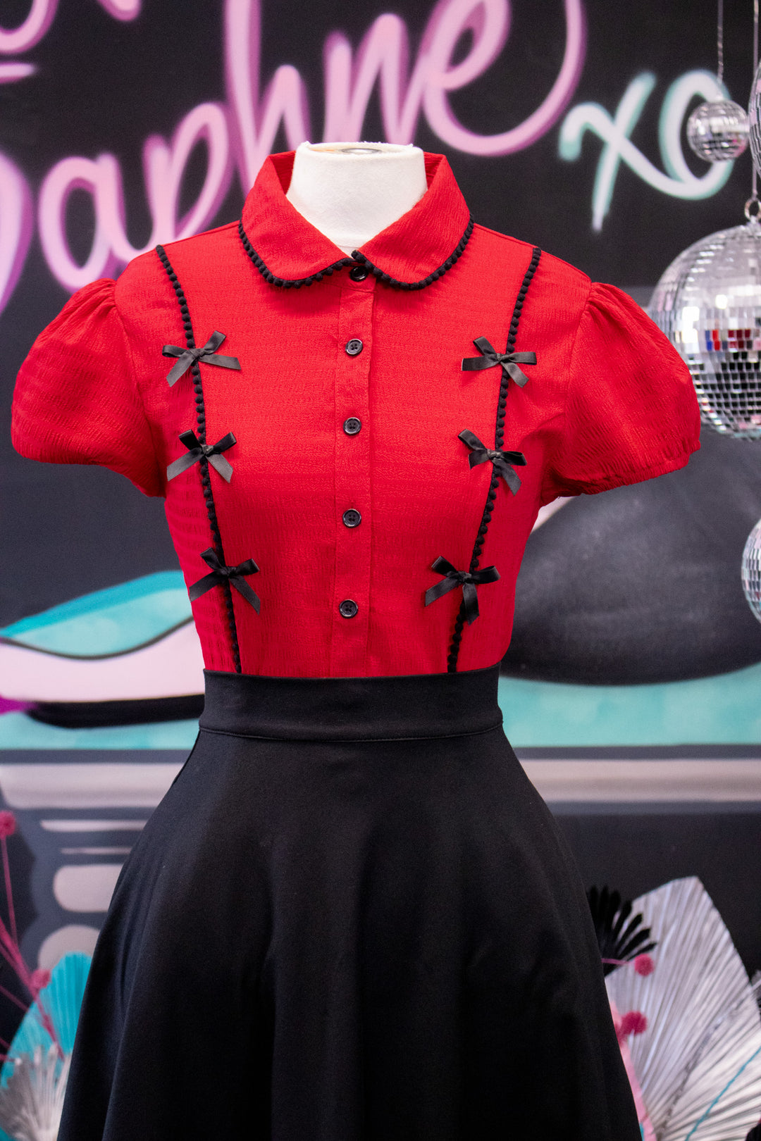 PREORDER - Casey Blouse in Red - Expected dispatch date 7th of May