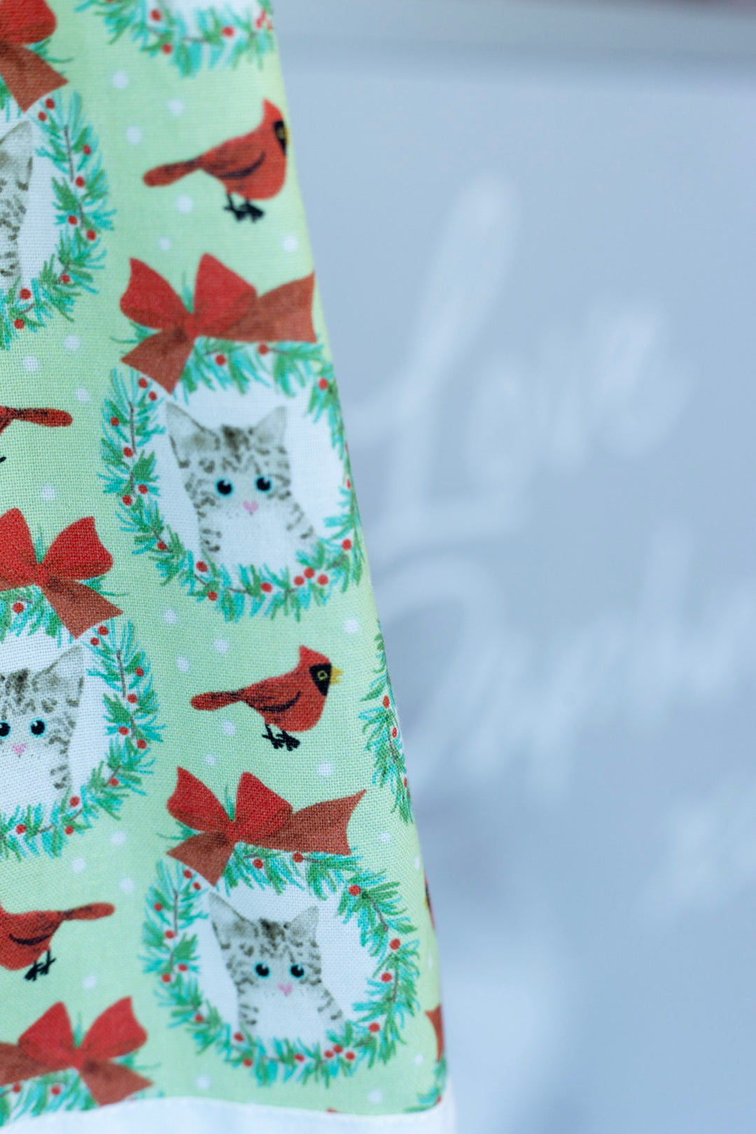 PREORDER - Cats & Cardinals Collared Dress - Expected dispatch date 12th of November