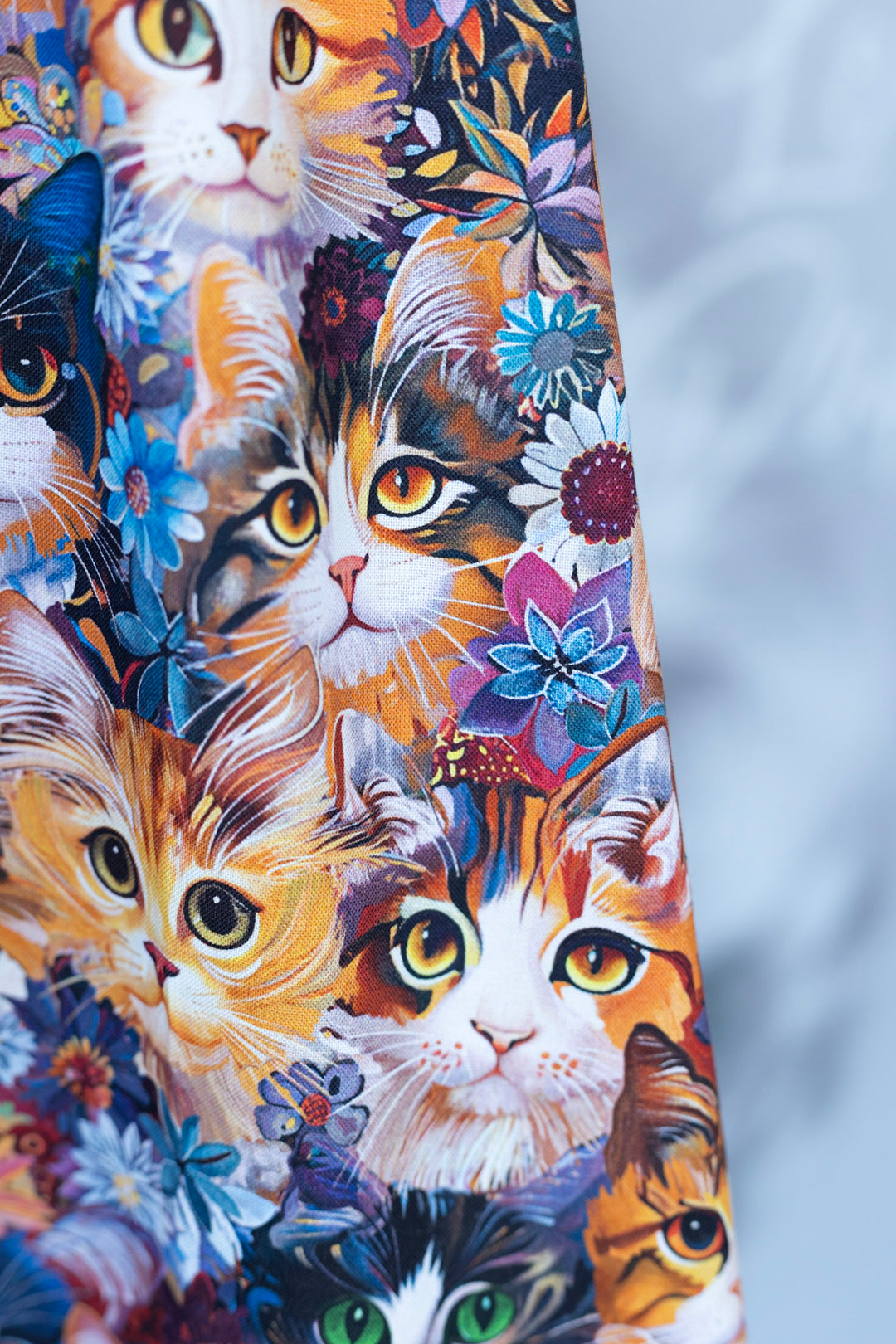 PREORDER - Cats Floral Fit & Flare Dress - Estimated dispatch 29th of September