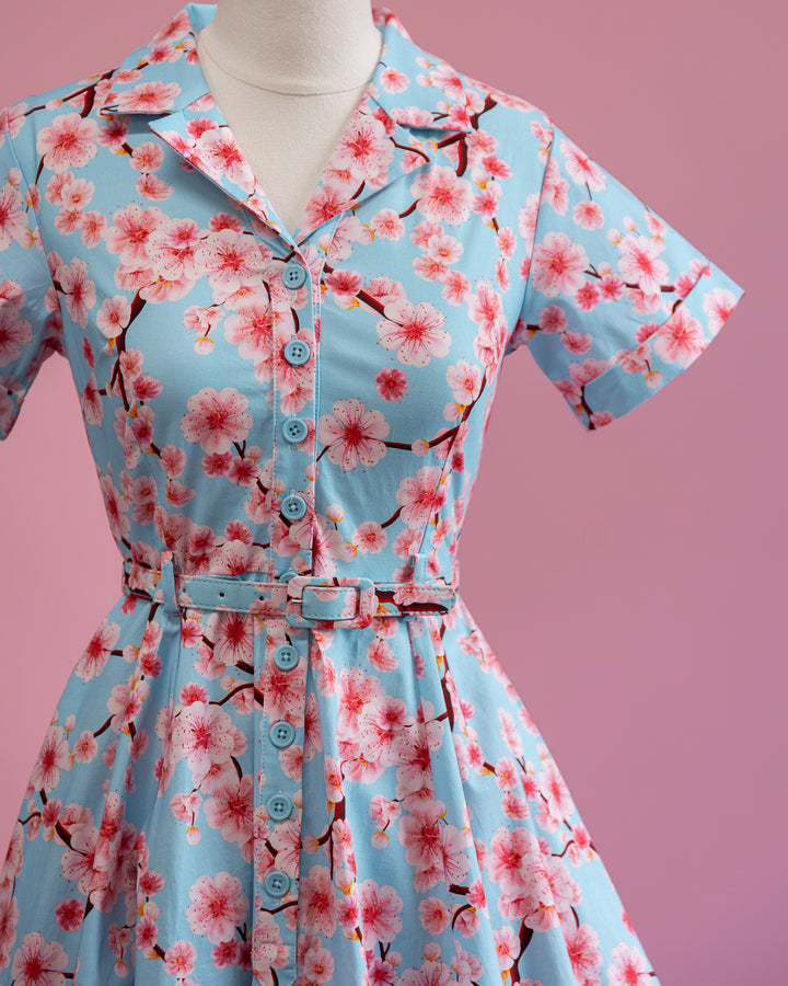 Peggy Swing Dress in Cherry Blossom Print