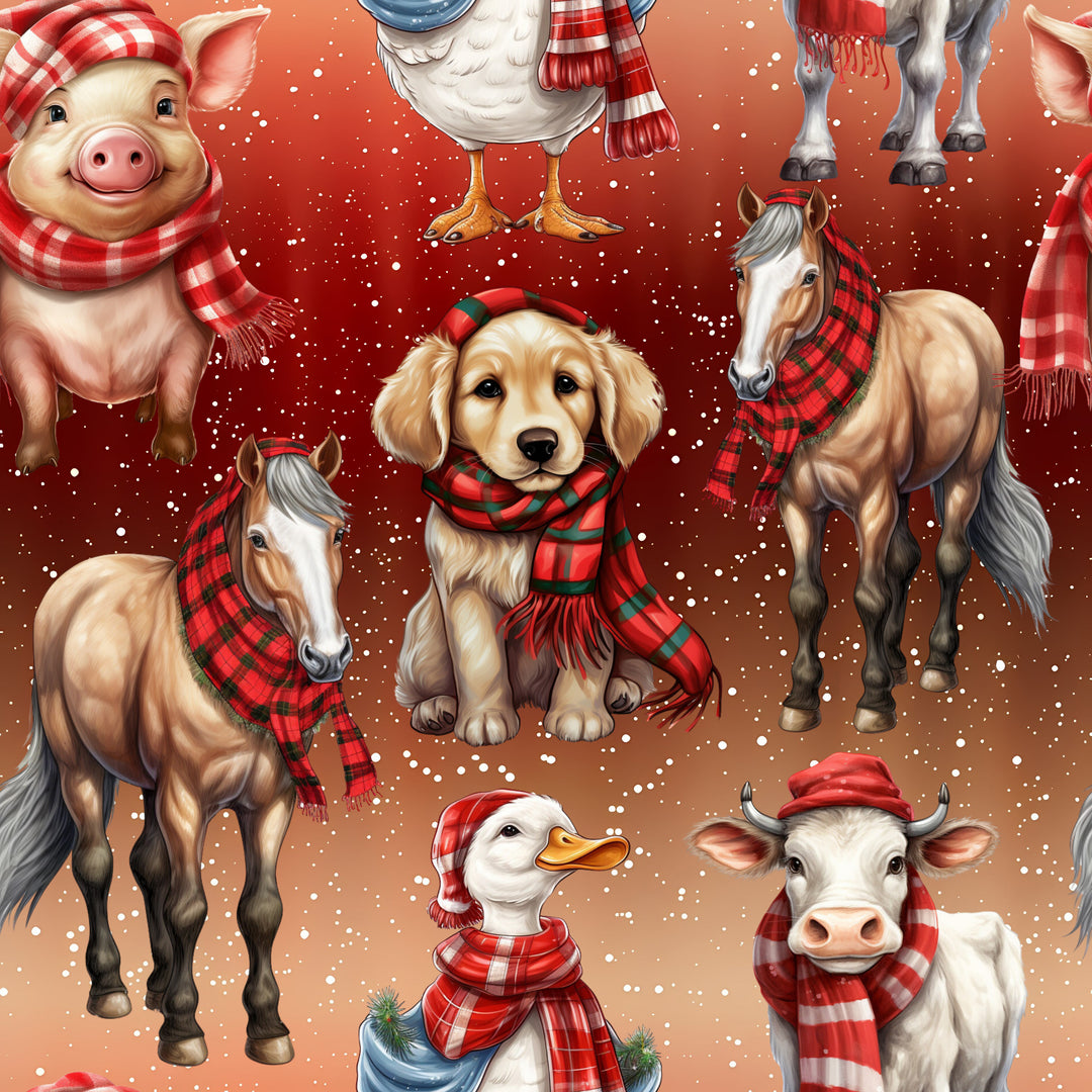 Eden Skirt - Farmyard Christmas - Preorder for dispatch 28th of October