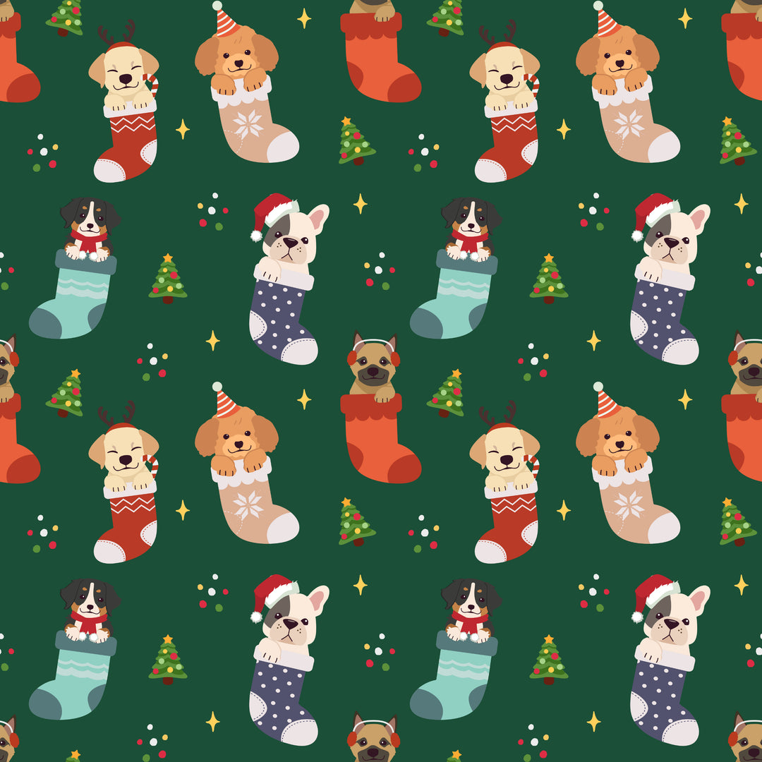 Eden Skirt - Christmas Pups - Preorder for dispatch 28th of October
