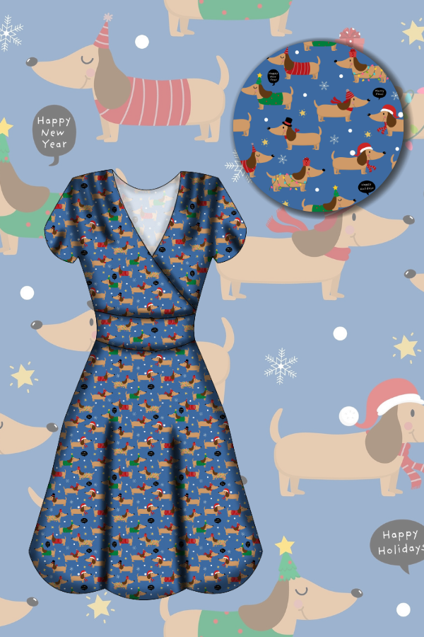 Maeve Swing Dress - Long Dog's Christmas - Preorder for dispatch 28th of October
