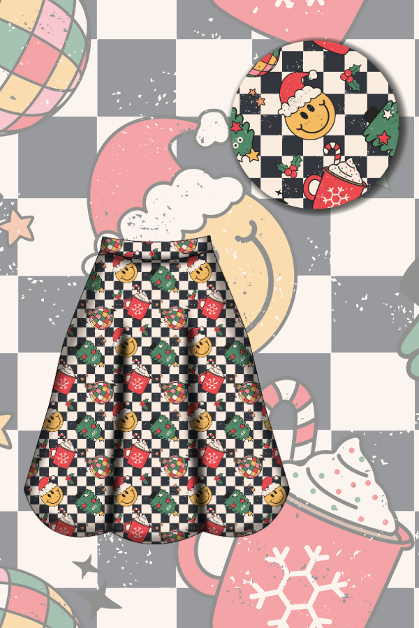 Eden Skirt - Retro Christmas - Preorder for dispatch 28th of October