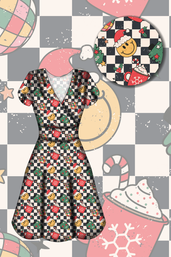 Maeve Swing Dress - Retro Christmas - Preorder for dispatch 28th of October