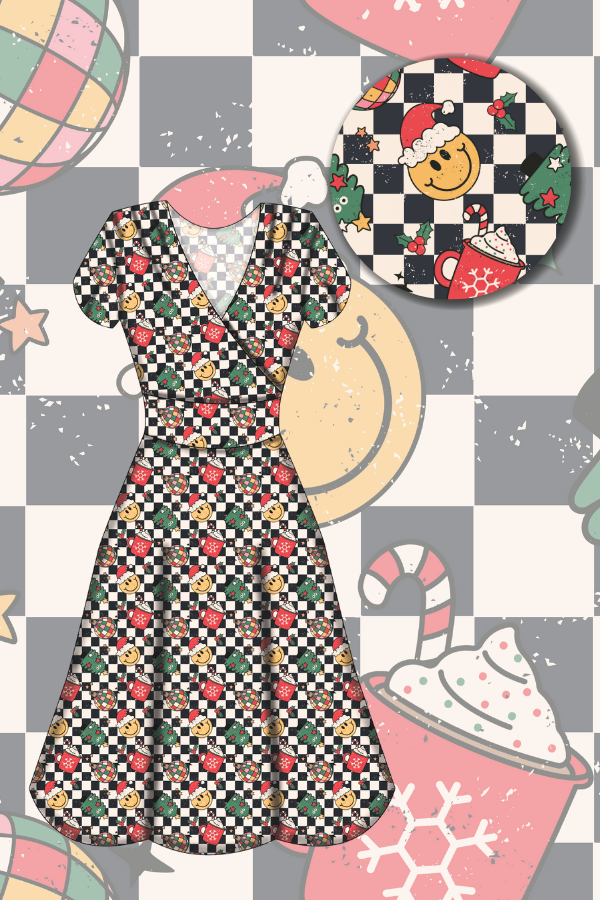 Mimi Swing Dress - Retro Christmas - Preorder for dispatch 28th of October