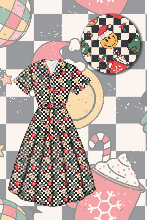 Peggy Swing Dress - Retro Christmas - Preorder for dispatch 28th of October