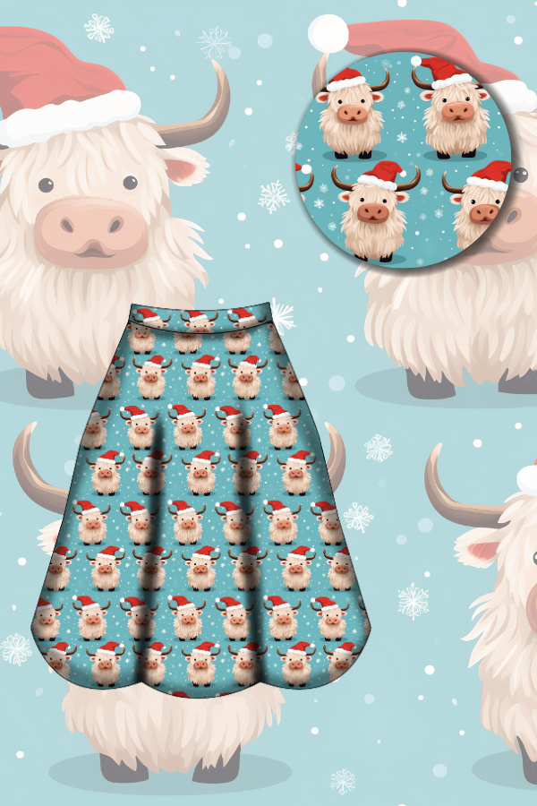 Eden Skirt - Christmas Highland - Preorder for dispatch 28th of October