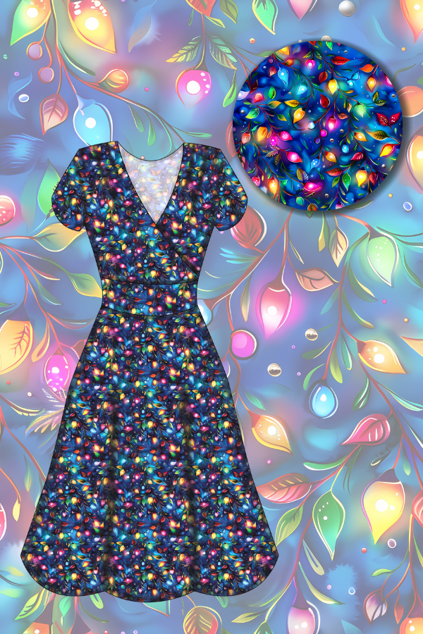 Mimi Swing Dress - Christmas Lights - Preorder for dispatch 28th of October