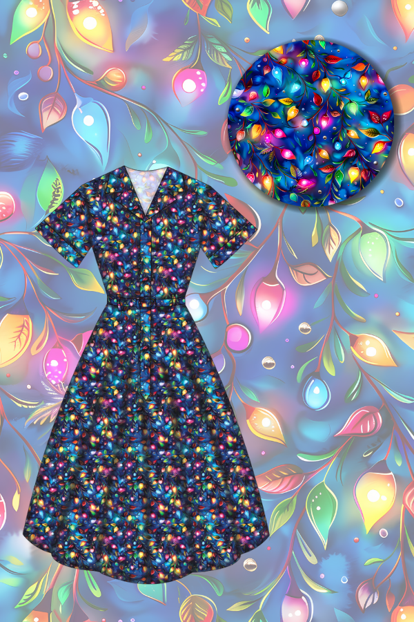 Peggy Swing Dress - Christmas Lights - Preorder for dispatch 28th of October