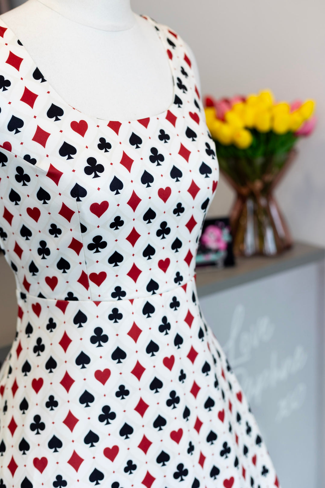 PREORDER - Cordelia Playing Card Aline Dress - Expected dispatch 28th of October