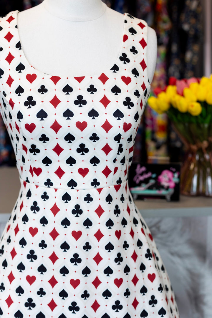 PREORDER - Cordelia Playing Card Aline Dress - Expected dispatch 28th of October