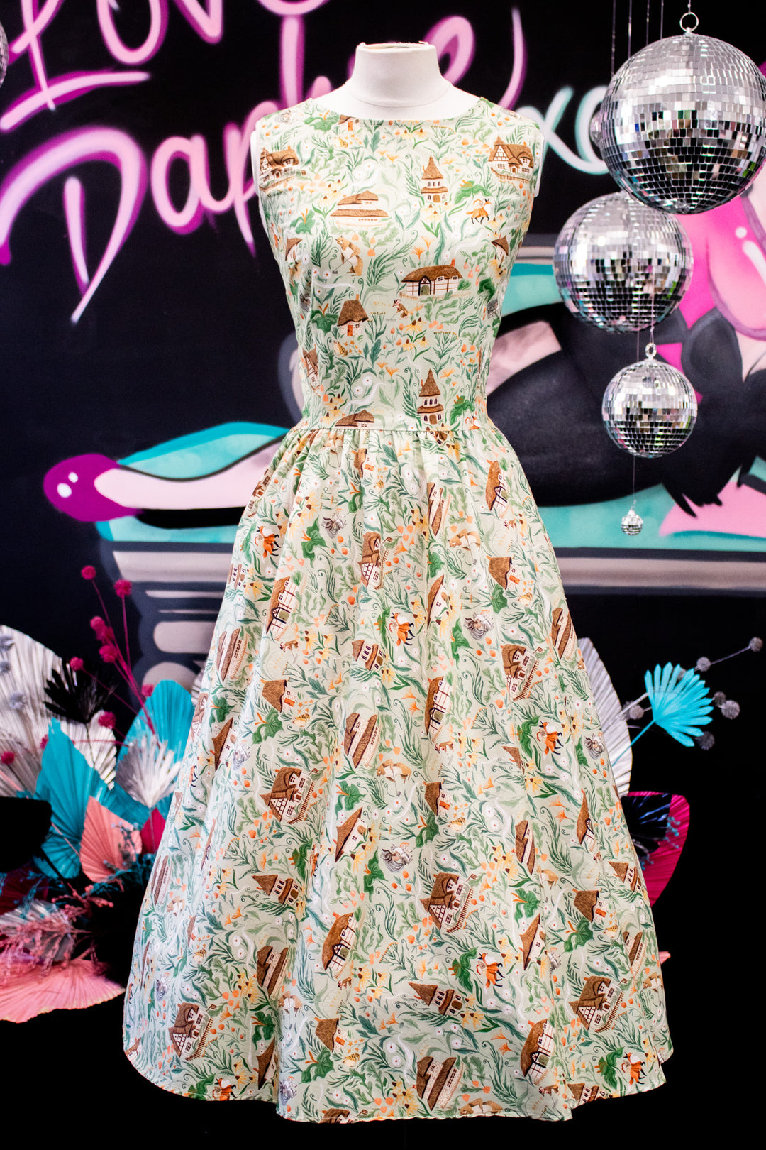 Cottage Tails Midi Dress