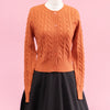 Cuddles Cable Knit Cardigan - Orange