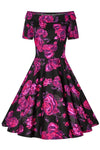 Darlene Dress in Pink and Black Floral