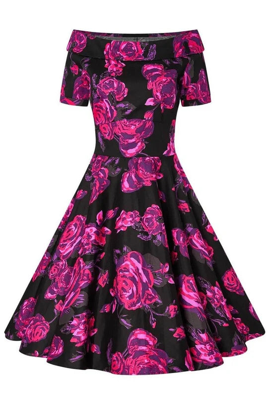 PREORDER - Darlene Black and Pink Rose - Estimated dispatch 30th of October