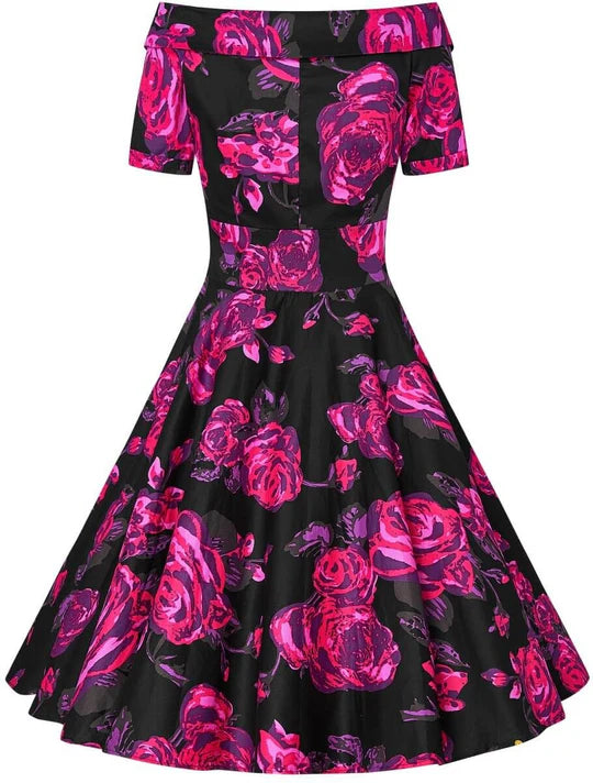 PREORDER - Darlene Black and Pink Rose - Estimated dispatch 30th of October