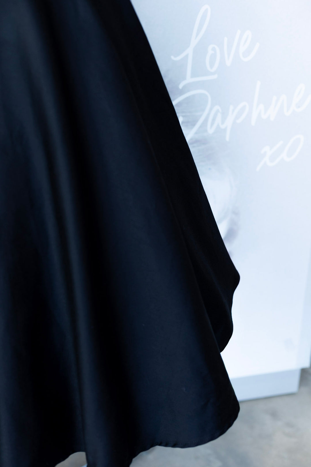 Darlene Plain Black Swing Dress