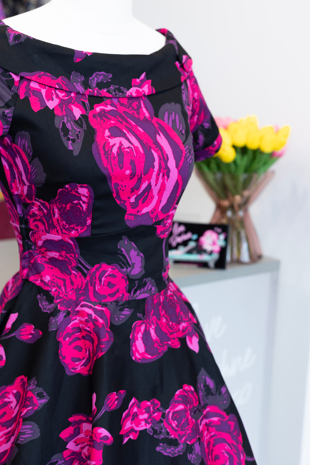 Darlene Black and Pink Rose
