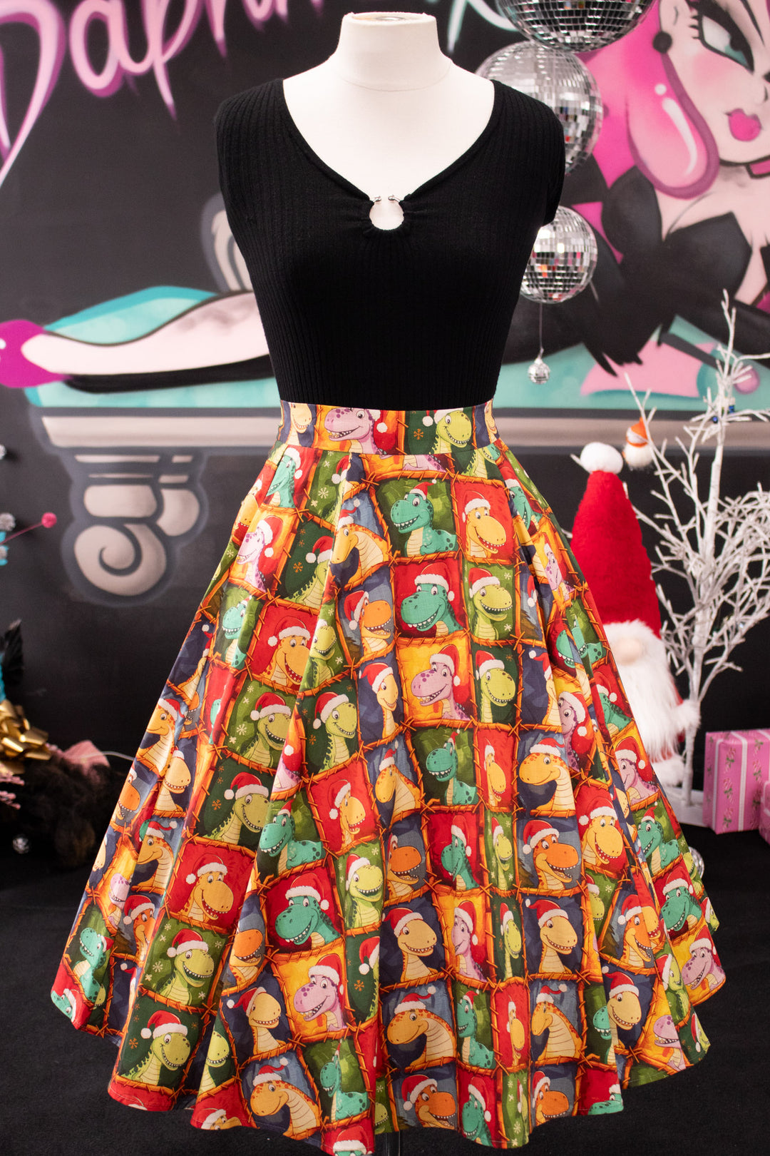 INSTOCK - Iris Swing Skirt - Dino's First Christmas