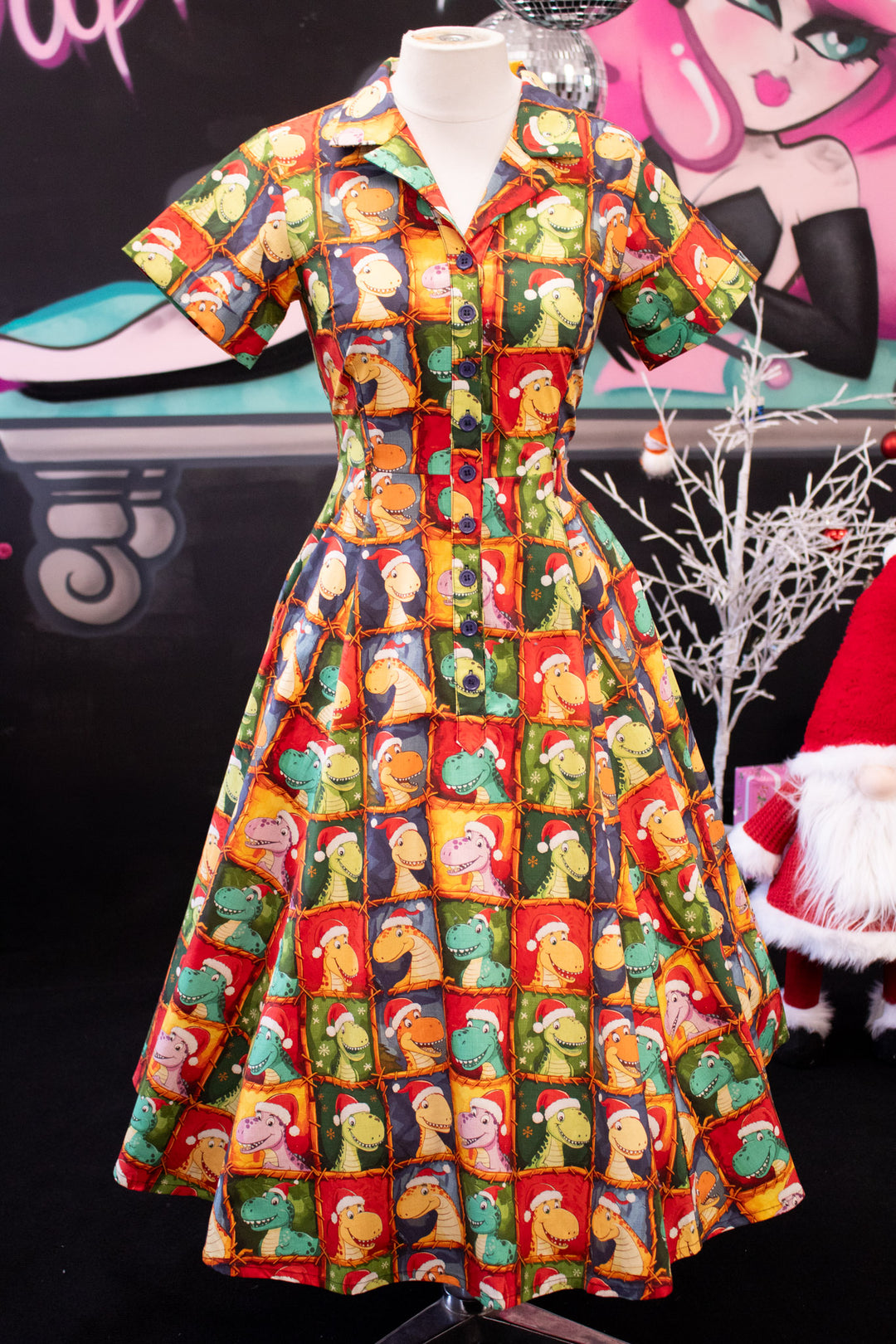 INSTOCK - Peggy Swing Dress - Dino's First Christmas