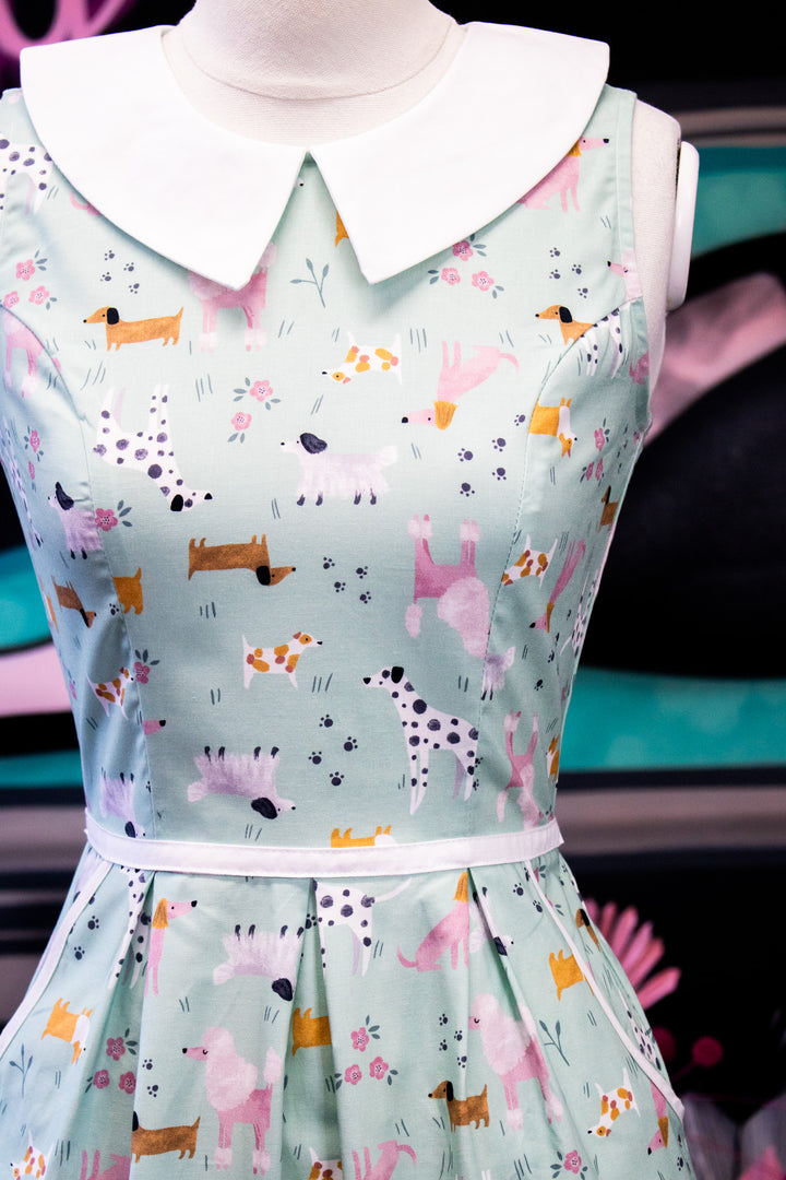 PREORDER - Dogs Collared Dress - Preorder for dispatch 23rd of April