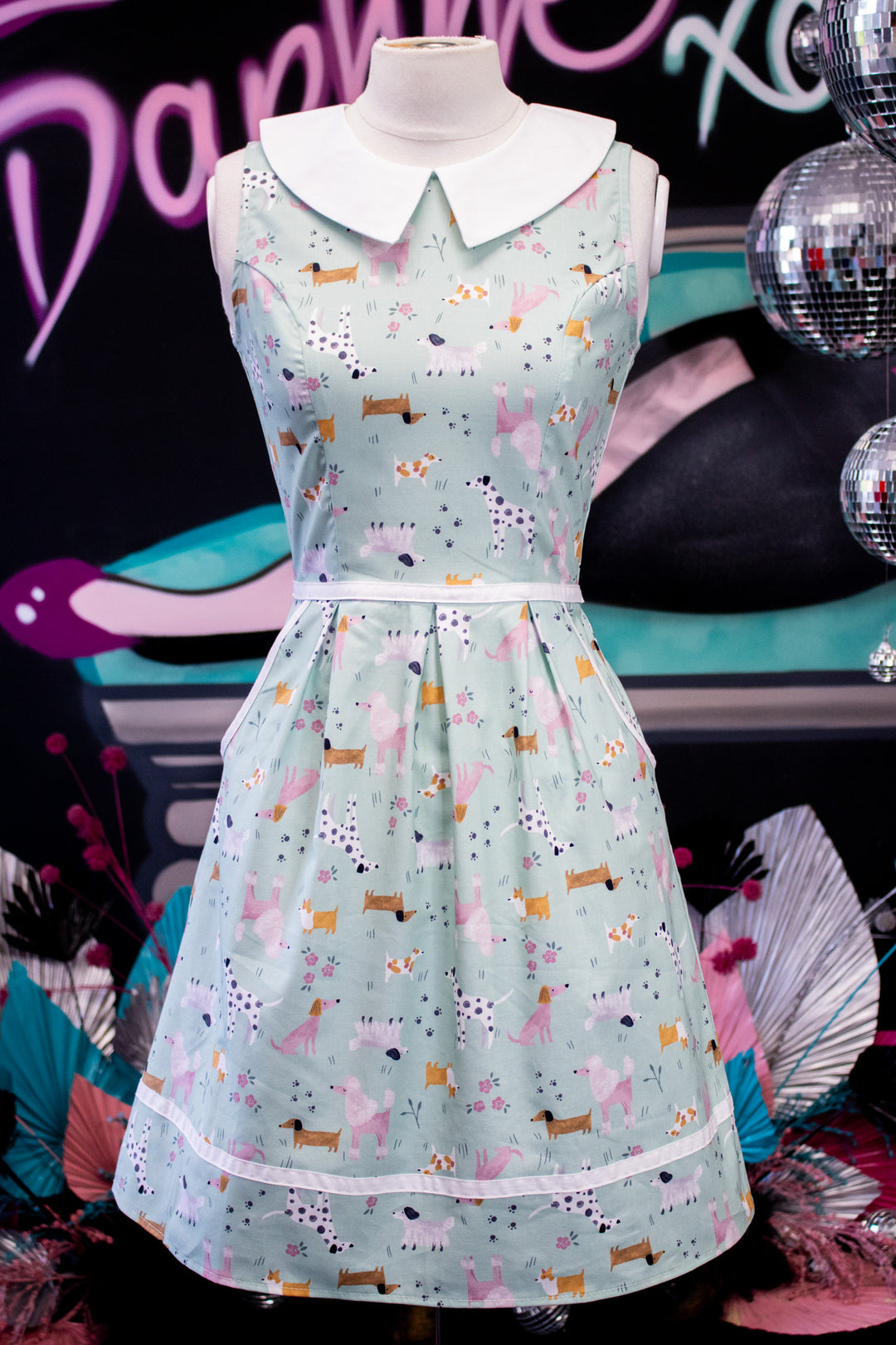 PREORDER - Dogs Collared Dress - Preorder for dispatch 23rd of April