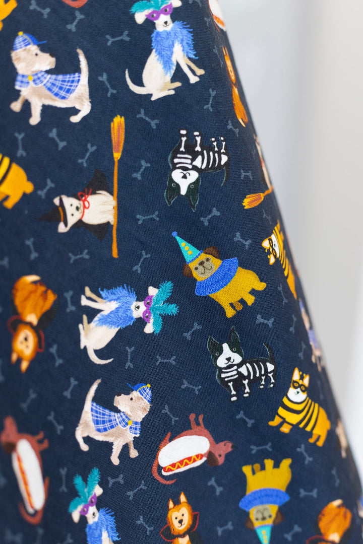 PREORDER - Dogs in Costumes Midi Dress - Expected dispatch date 11th of August