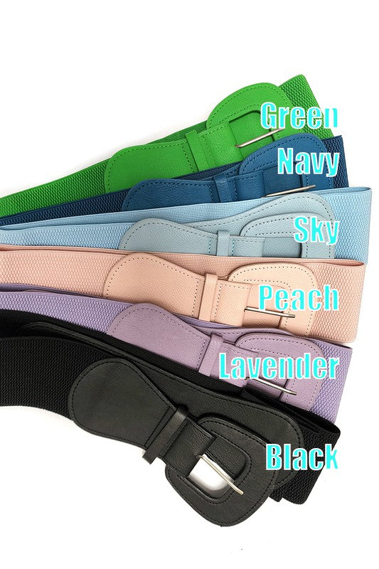 Dolly Elasticated Belt - Sky Blue