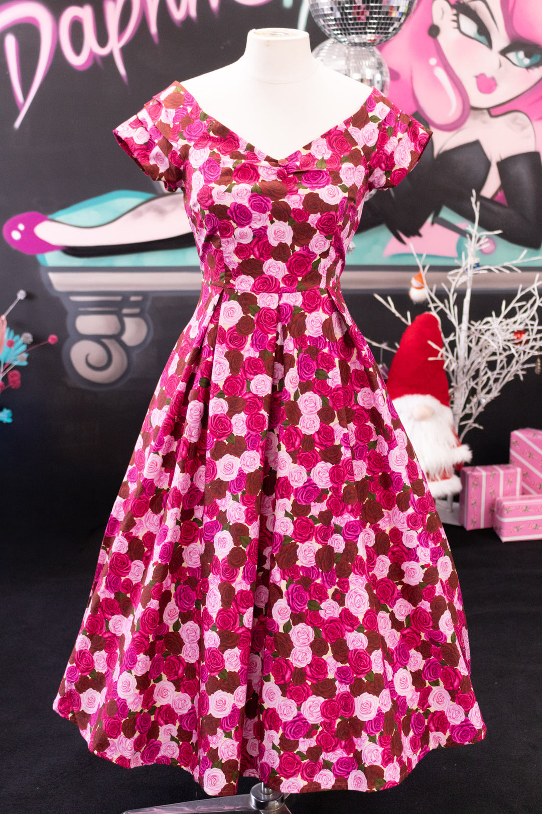 Lily Dress in Pink Rose Garden