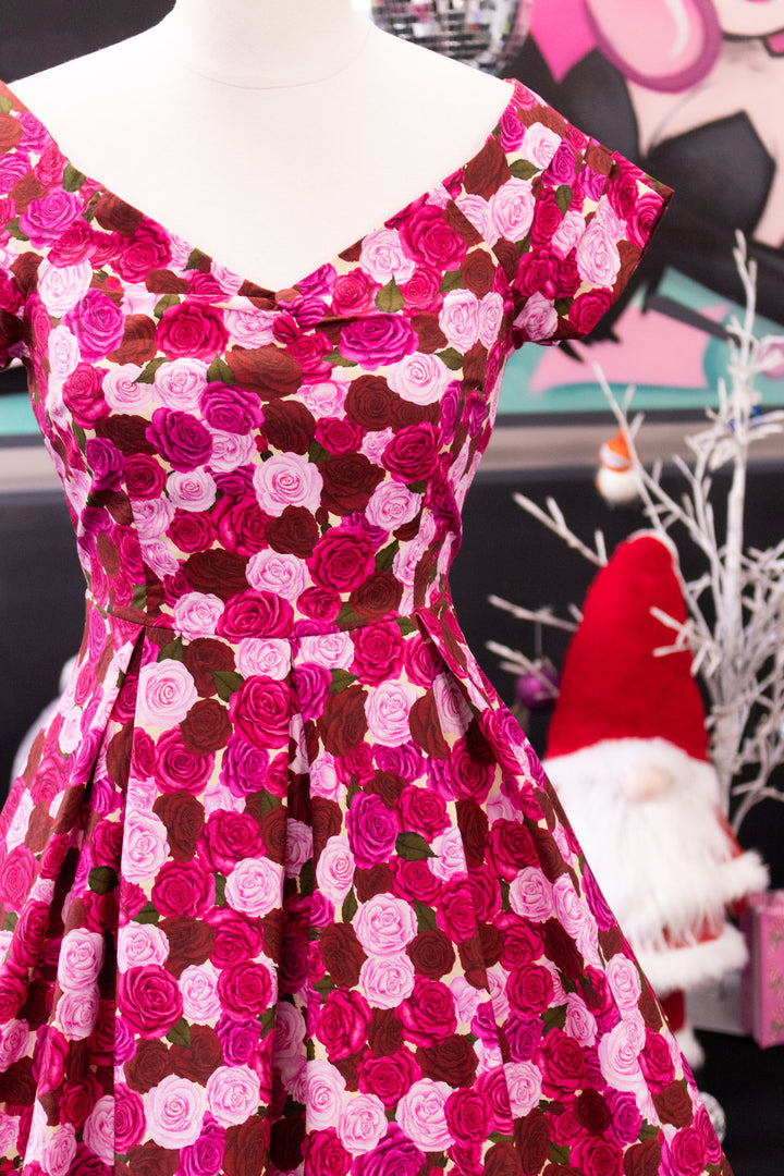 Lily Dress in Pink Rose Garden