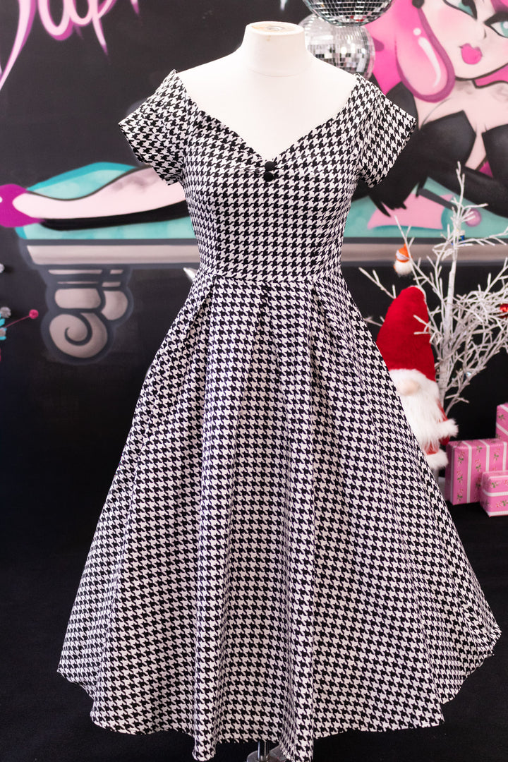 Lily Dog Tooth Swing Dress