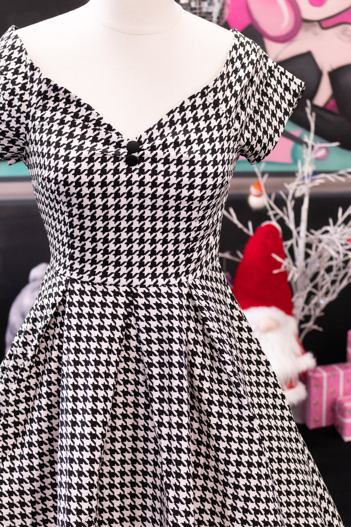 Lily Dog Tooth Swing Dress