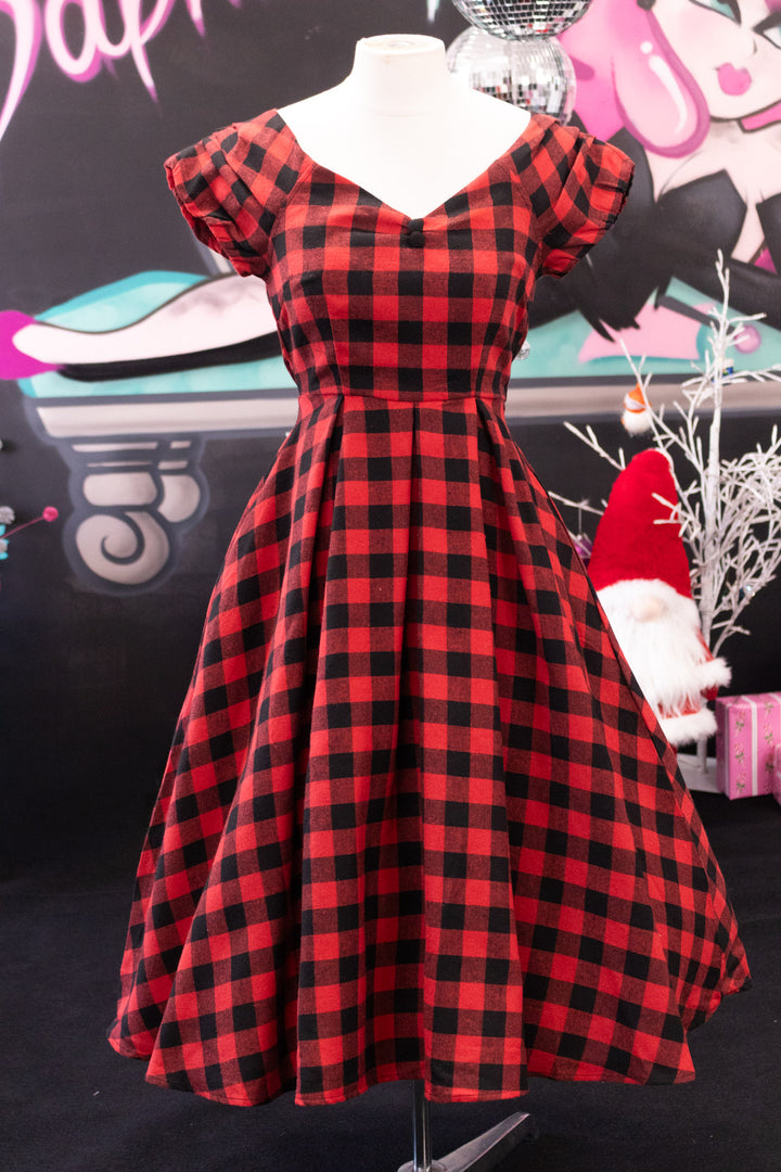 Lily Red and Black Swing Dress