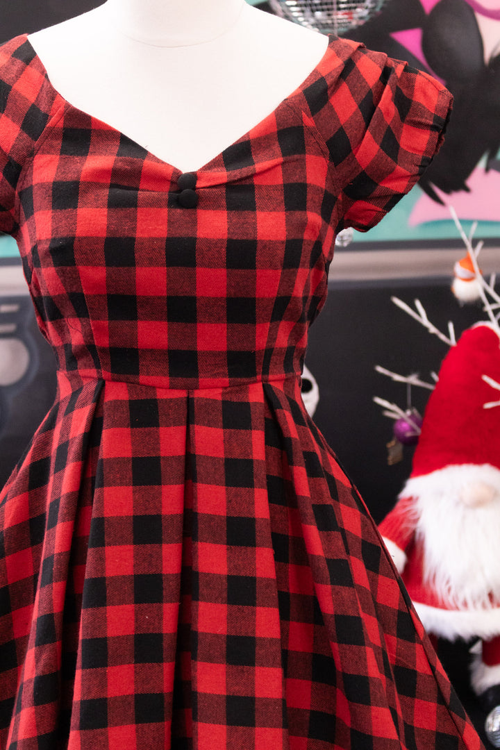 Lily Red and Black Swing Dress