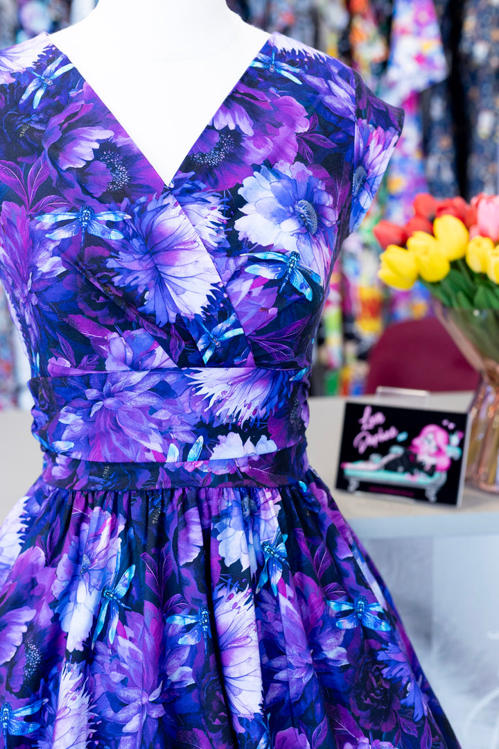 Dragonfly Floral Greta Dress