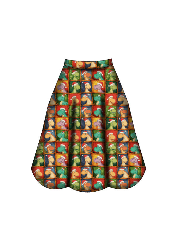 Eden Skirt - Dino's First Christmas - Preorder for dispatch 28th of October
