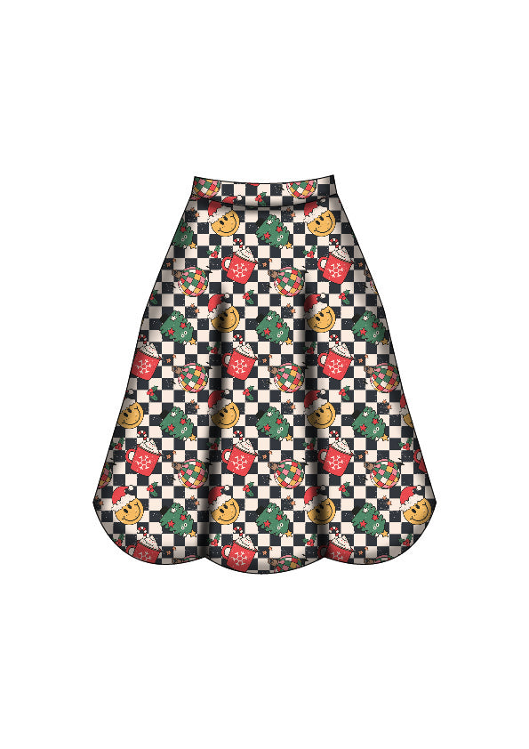 Eden Skirt - Retro Christmas - Preorder for dispatch 28th of October