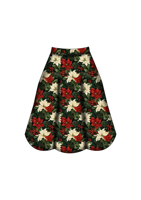 Eden Skirt - Poinsettia - Preorder for dispatch 28th of October
