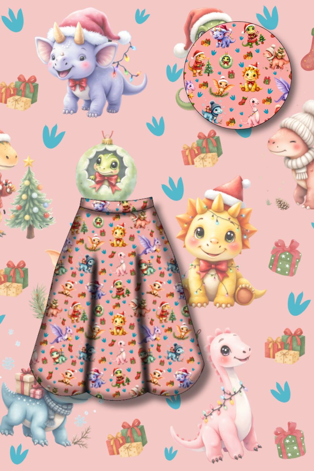 PREORDER  - Eden Skirt - Jurassic Jingles - Estimated dispatch date 29th of October