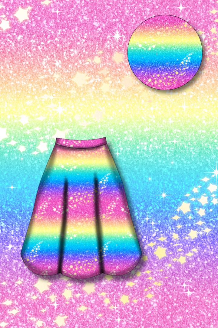 PREORDER  - Eden Skirt - Rainbow Christmas - Estimated dispatch date 29th of October