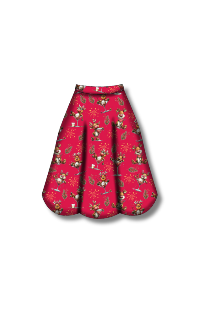 PREORDER  - Eden Skirt - Rudolph After Dark - Estimated dispatch date 29th of October