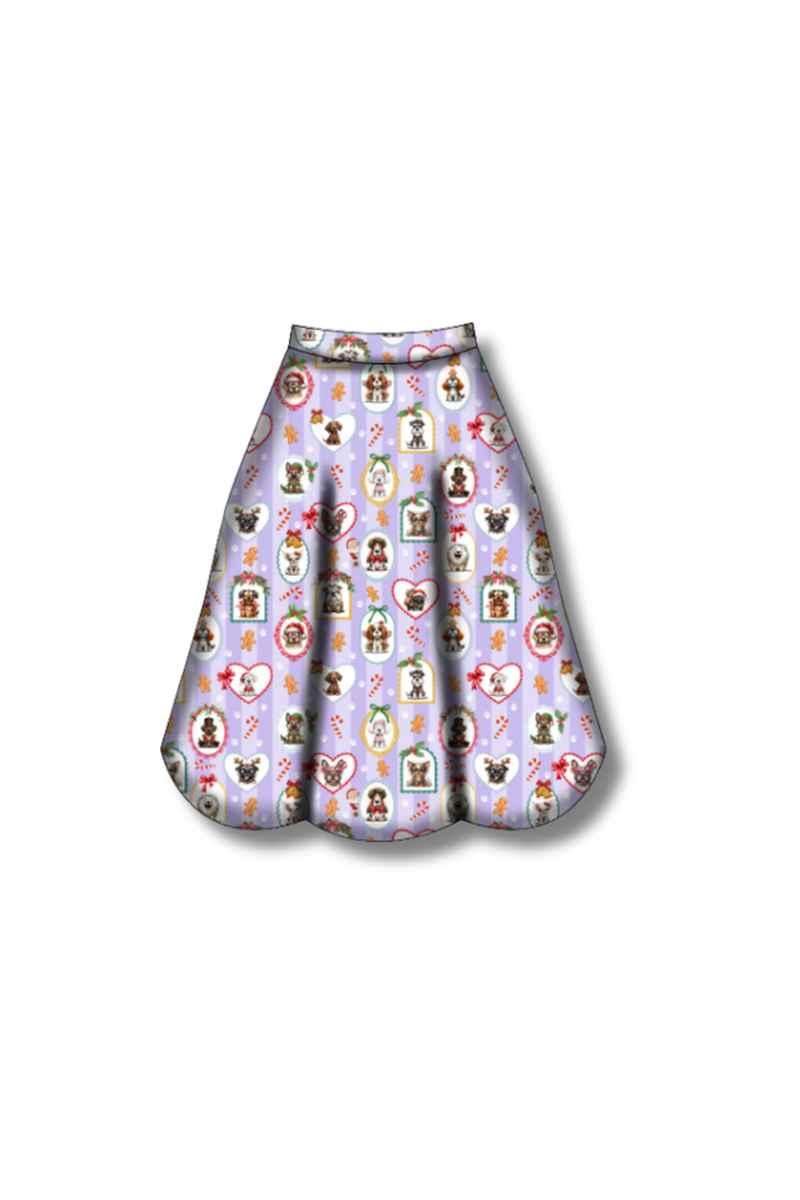 PREORDER  - Eden Skirt - Santa Pawtraits - Estimated dispatch date 29th of October