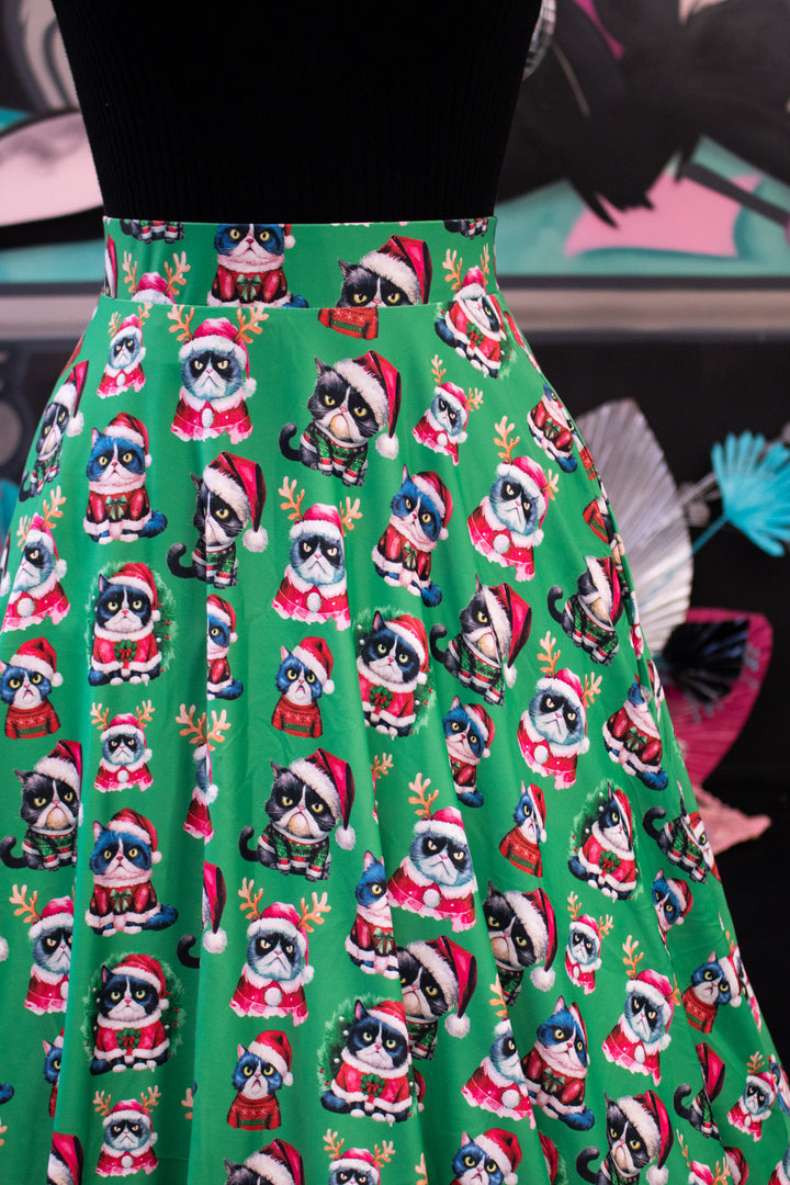 PREORDER - Eden Skirt - Grumpy Cats Christmas - Estimated dispatch 10th of December
