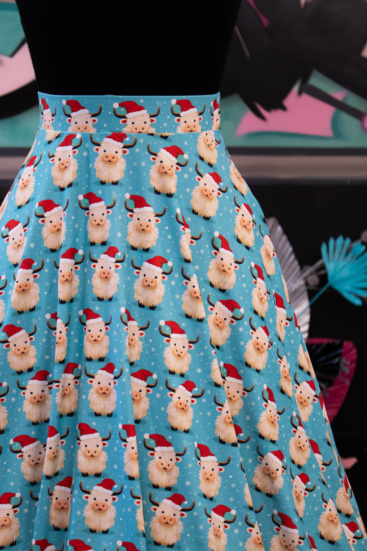PREORDER - Eden Skirt - Christmas Highland - Estimated dispatch 10th of December