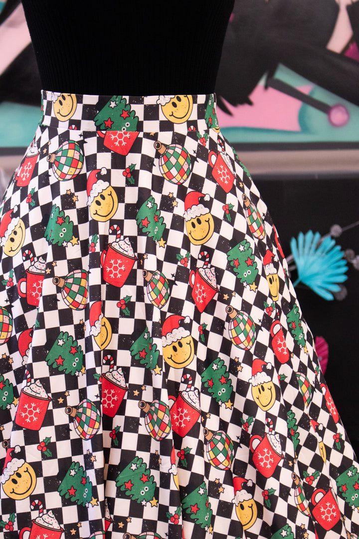 INSTOCK - Eden Skirt - Retro Christmas