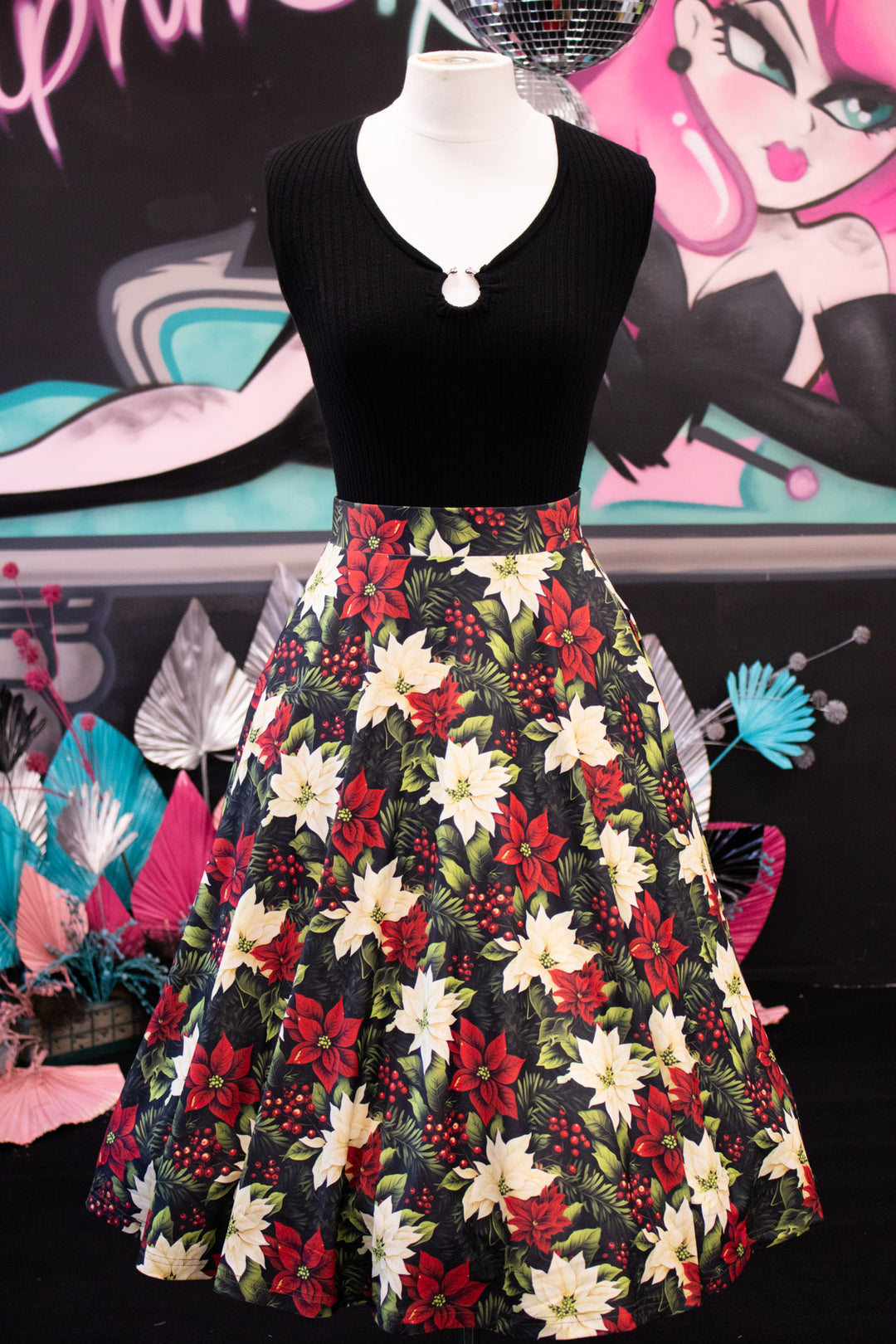 PREORDER - Eden Skirt - Poinsettia - Estimate Dispatch 10th of December