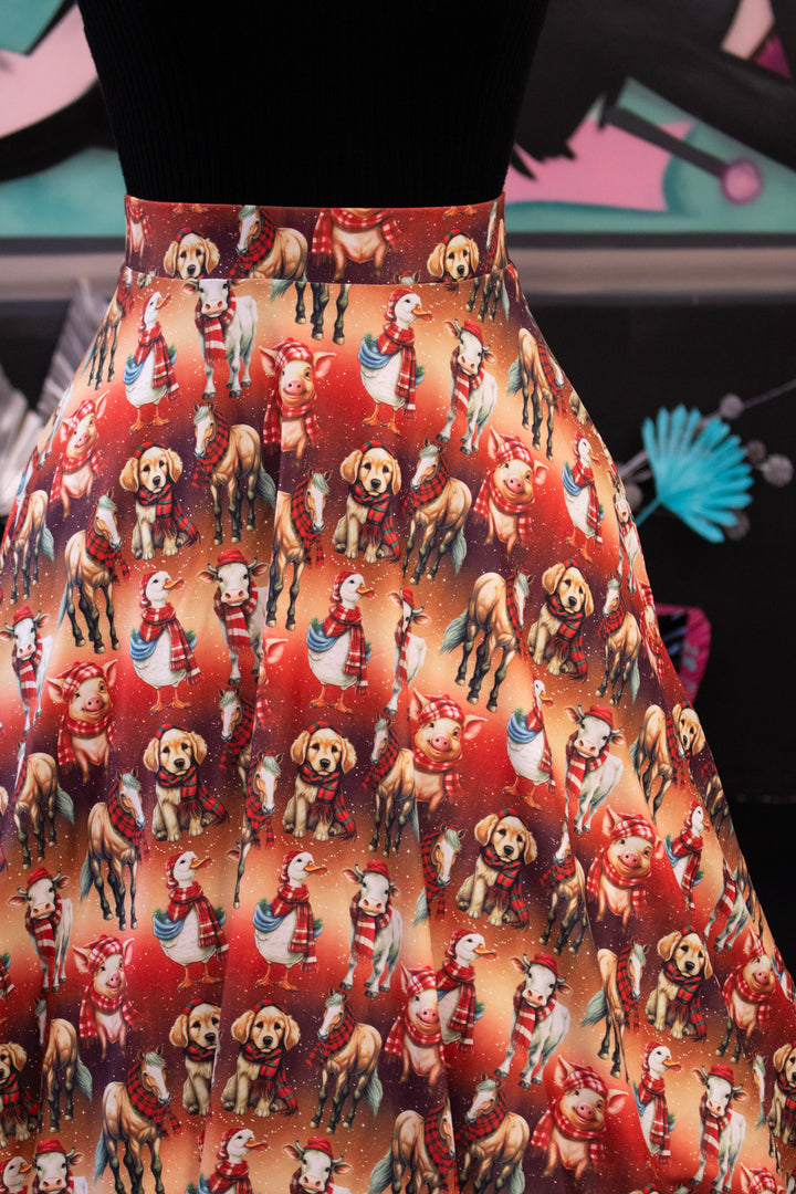 INSTOCK - Eden Skirt - Farmyard Christmas