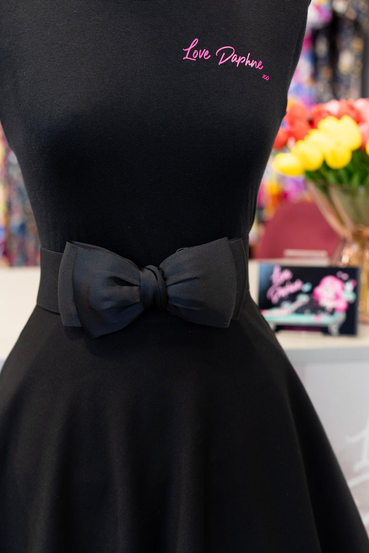 Elastic Ribbon Belt - Black