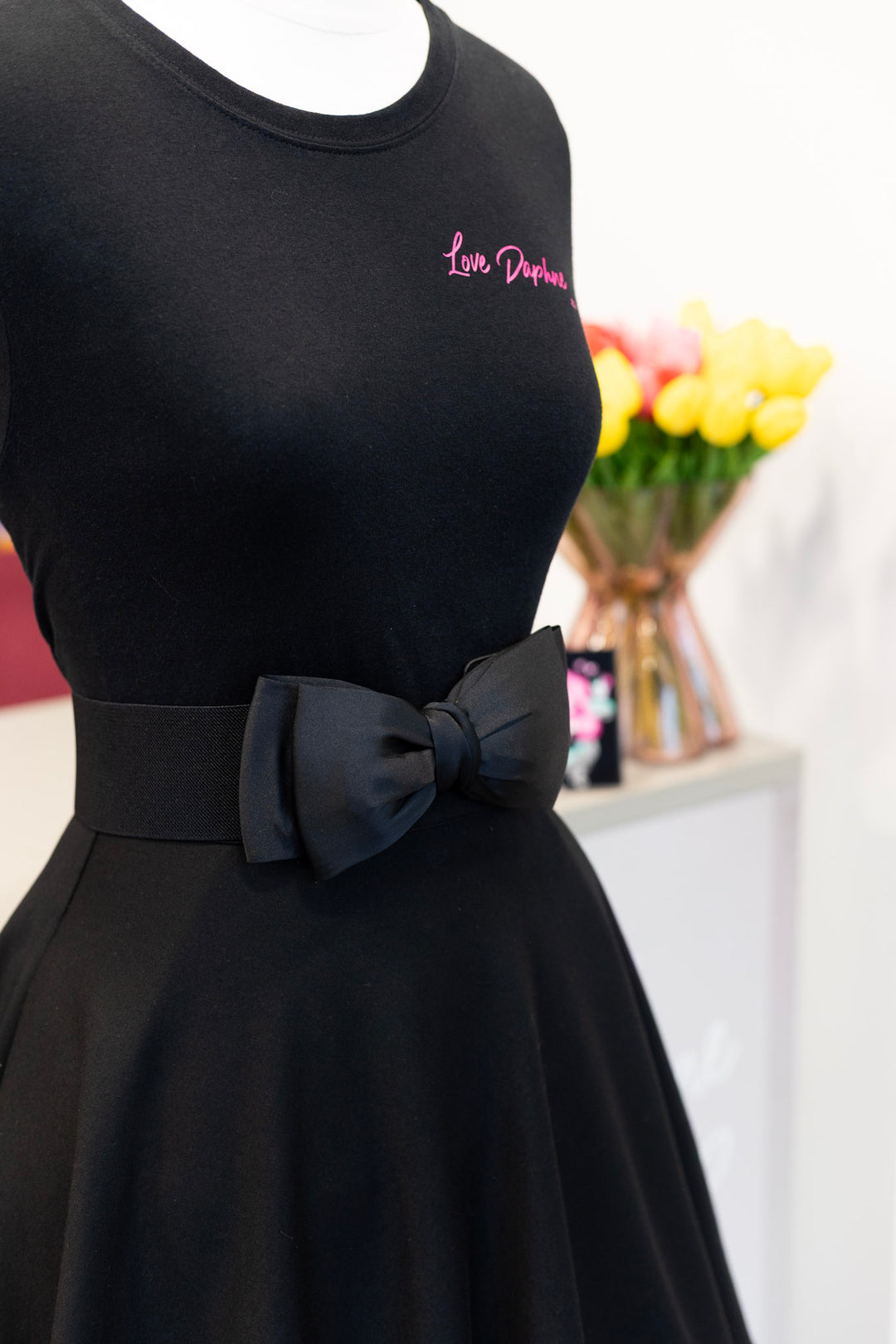 Elastic Ribbon Belt - Black